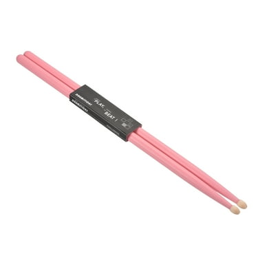 1 Pair Wood Drumstick Anti Slip Handle Grips 7A Pink Drum Stick Wood Tip