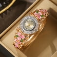 thumbnail image 2 of New Women's Diamond-Embedded Decorative Carved Quartz Watch Hollow Alloy Bracelet, 2 of 6