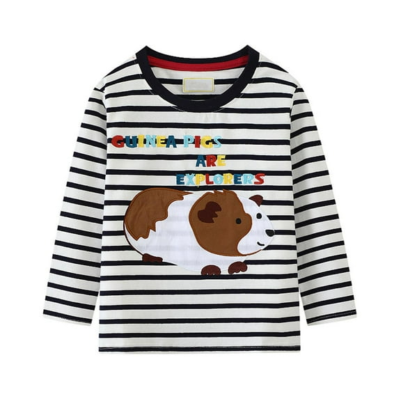 ZACPNCV Boys Long Sleeve T-Shirt Cotton Casual Winter Crewneck Basic Active Tops Tee Tunic Shirts Black 6-7 Years