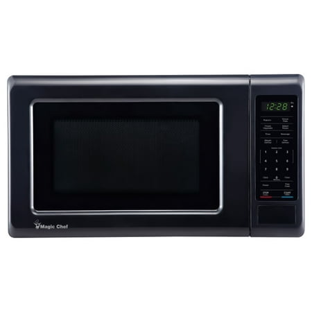 ( incomplete missing accessories) Magic Chef 700W 0.7 Cubic Feet Digital Touch Countertop Microwave  Black