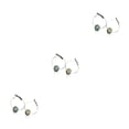 thumbnail image 1 of Qarigey 1 par de pendientes de aro, pendientes de tuerca, regalo de joyería de cumpleaños, cuentas de Color plateado Type1 NO1 Qarigey CBP227088, 1 of 1
