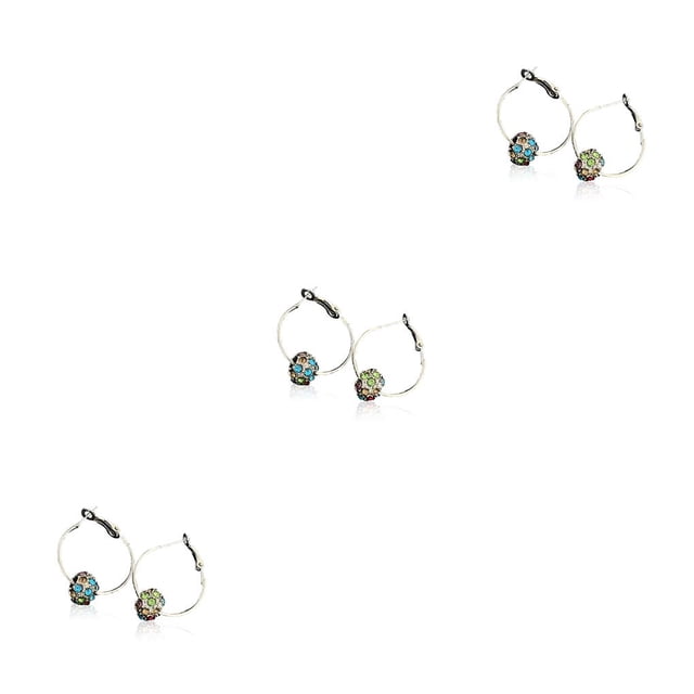Qarigey 1 par de pendientes de aro, pendientes de tuerca, regalo de joyería de cumpleaños, cuentas de Color plateado Type1 NO1 Qarigey CBP227088
