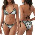 thumbnail image 3 of Balery Funny Cat Pijama Estampado Bikini de Dos Piezas para Mujer - Conjunto de Bikini Ajustable Sexy y Cómodo para Playa, 3 of 6