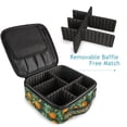 thumbnail image 4 of FORMRS Travel Makeup Bag Large Capacity Train Case Cosmetic Organizer with Adjustable Dividers, Orange Tree Pattern, 4 of 8