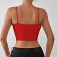 thumbnail image 4 of MIXUE Tank Top for Women Summer Solid Color Spring Sexy Crop Strap Inner Camisole Vest Outwear,Red,L, 4 of 5