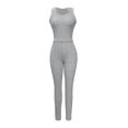 thumbnail image 7 of A+ Women's 3 Piece Set Knit Long Sleeve Cardigan Sleeveless Vest Bottom Pants Casual Set, 7 of 7