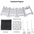 thumbnail image 5 of Outdoor Mini Fire Pits Foldable Stainless Steel Bonfire Stove Hinge Wood Burning Stove for Camping Hiking, 5 of 5