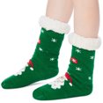 thumbnail image 3 of Fanient Women's Fuzzy Slipper Socks with Non-Slip Grippers Fleece Sherpa Lined Warm Socks Christmas Gifts for Womens Mens, 3 of 7
