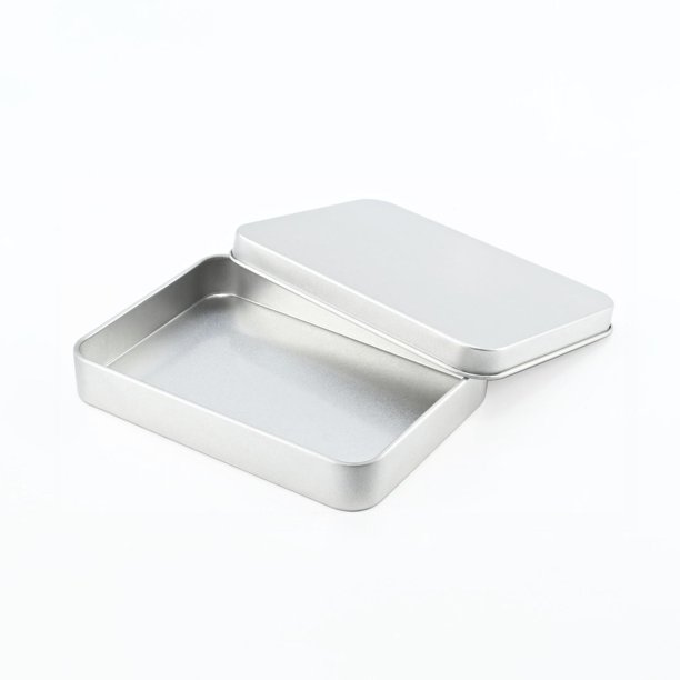 Caja de hierro para embalaje con ventana rectangular, accesorios y piezas, caja de hierro para embalaje general, caja de hojalata