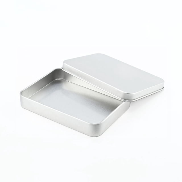 Caja de hierro para embalaje con ventana rectangular, accesorios y piezas, caja de hierro para embalaje general, caja de hojalata