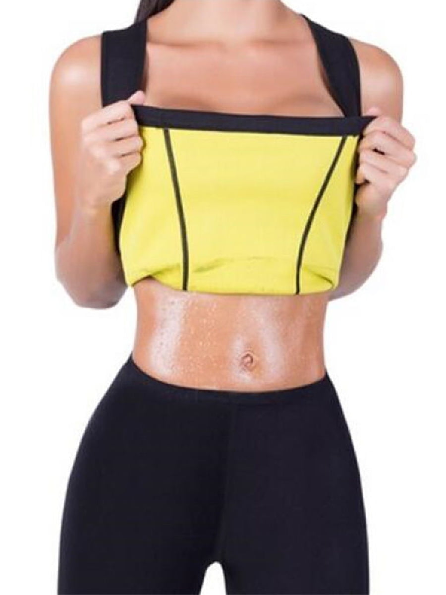 MISS MOLY Neoprene Sportswear Hot Sweat Thermo Yoga Sauna Fat Burner Vest  Waist Trimmer Workout Black 