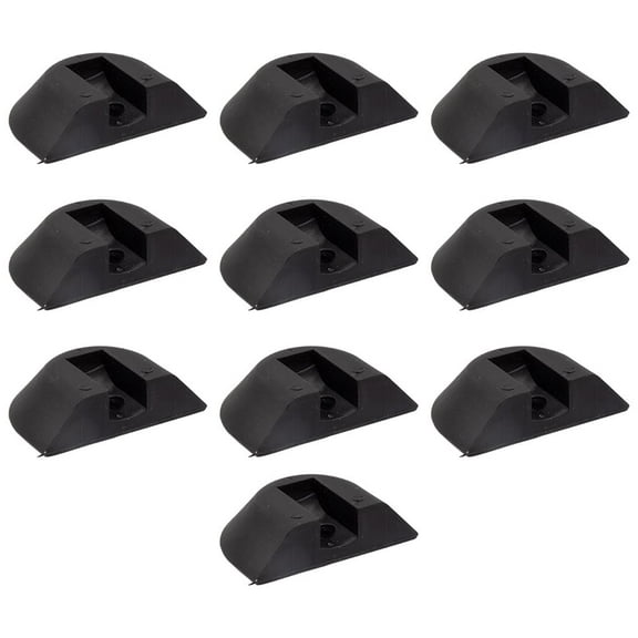 10 Pack End Cap for L Track and Track Rail Tie-Down End Plug Cap for Enclosed Trailers and Cargo Vans, Black