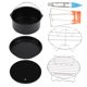 thumbnail image 3 of 7 pulgadas 7 unids/set accesorios para freidora de aire Kit Pizza Pan pastel barril soporte de Metal Clip de comida, 3 of 8