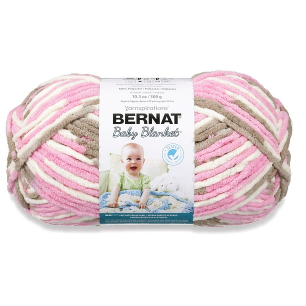 Bernat Baby Blanket Big Ball Yarn, Little Roses