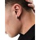 thumbnail image 2 of Silvora Hombres Pendientes De Aro Negro con Números Romanos Pequeños Pendientes Huggie De Plata De Ley Hip Hop Joyería Regalo Navidad Día Del Padre, 2 of 8