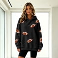 thumbnail image 2 of TOMVIGX Football Sweatshirts for Women Cute Oversized Graphic Hoodies Team Fans Touchdown Tops Sunday Funday Tailgate Season Clothes L, 2 of 9