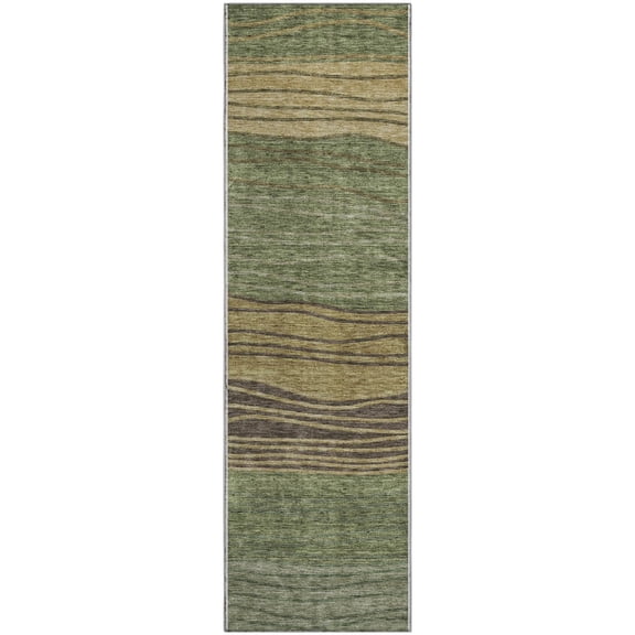 Dalyn Rugs Premium Machine Washable Mayfield AMF735 Olive 2'3" x 7'6" Runner Rug