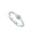 thumbnail image 4 of Blue Simulated Topaz Snowflake Ice Queen Ring .925 Sterling Silver Band Cubic Zirconia Female Size 3, 4 of 4