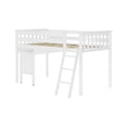 thumbnail image 3 of Max & Lily Solid Wood Twin Loft Bed, Loft Bed with Pull Out Desk and Ladder for Kids, 3 of 11