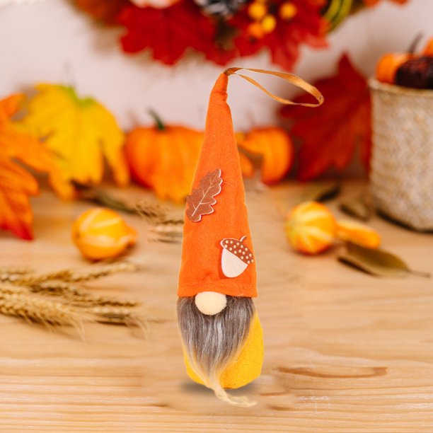 Ganfancp Thanksgiving Day Doll Knitted Hat Rudolf Standing Love Doll Faceless Doll Christmas Decorations Window Display Decoration Liquidación 1* Muñeca de Navidad