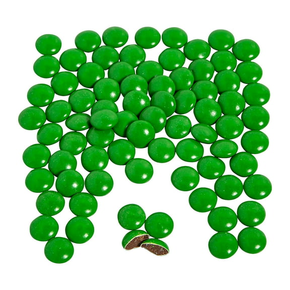 Fun Express Bulk 1088 Pieces Dark Green Milk Chocolate Gems
