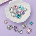 thumbnail image 4 of DIY wedding Decor Clothing Garment Decorative Love Heart Round Sparkling Crystal Sewing Button Scrapbooking Acrylic Rhinestone MULTICOLOR RECTANGLE, 4 of 8
