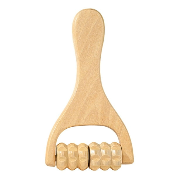 Rodillo masajeador de madera Masaje portátil para piernas, brazos y pies