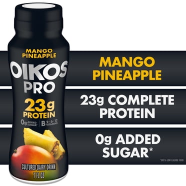 Oikos Pro 23g Protein, Mango Pineapple Cultured Dairy Drink Bottle, 7 fl oz