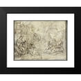 thumbnail image 2 of Claude Gillot 14x12 Black Modern Framed Museum Art Print Titled - Studies of the Holy Family and Saint John the Baptist (1705-10), 2 of 5