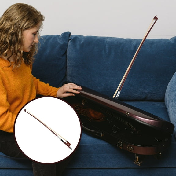 UPOUART Wooden Violin Bows for 1/2 and 4/4 Size Violins, Arbor Bow Accessories Ideal for Student Practice and Performance