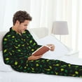 thumbnail image 4 of Mens Pajamas Set, cute small Dinosaur Button Down Long Sleeve Loungewear Sleepwear Pjs sets for Men, 4 of 5