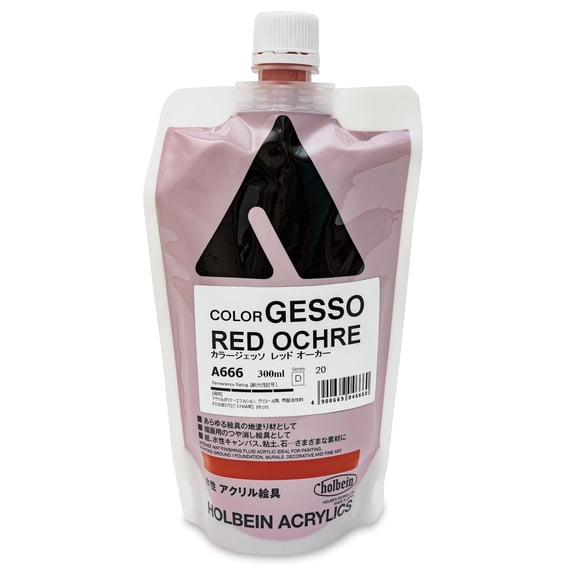 Holbein Acryla Gesso - Red Ochre, 300 ml pouch