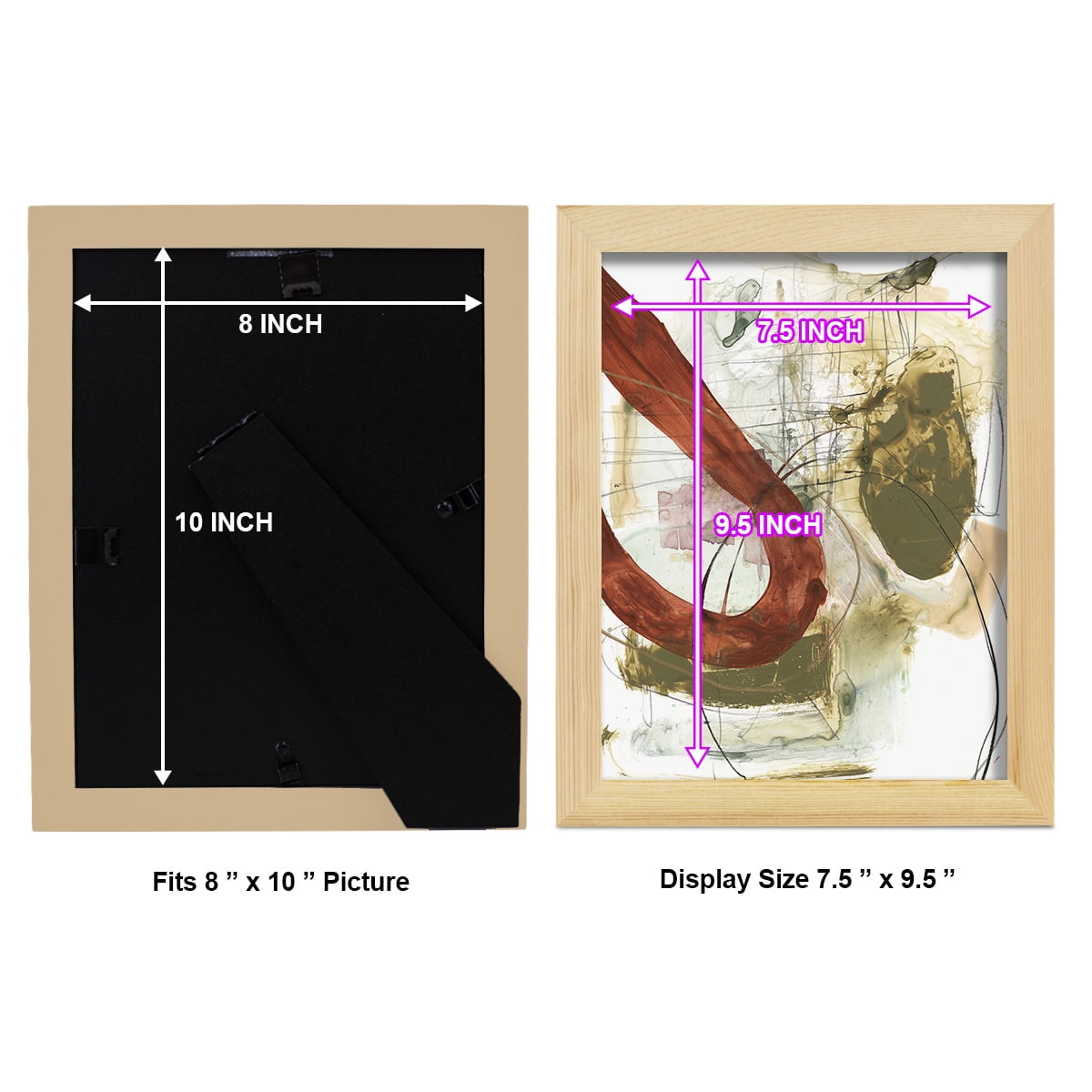 Rusted Loops I - Framed Print w/glass - Natural Wood