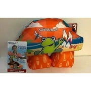 SwimSchool Aqua Tot Swimmer Orange Frog and Beach Grow with me 2-in-1 Swim Trainer System