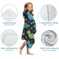 thumbnail image 7 of Space Dinosaur with Crown Pattern Hooded Bath Towel，50"x30" for Ages 3 To 12 Kids, Quick Dry Lightweight Soft Microfiber Hood Beach Towel Cover Up for Kids, 7 of 7