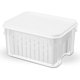 thumbnail image 2 of Contenedor de almacenamiento de alimentos Caja transparente de verduras frescas con colador Organizador de ensaladas de frutas apilable para nevera 1.9L Inevent HA008836-00, 2 of 7