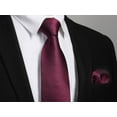 thumbnail image 3 of HISDERN Men Plaid Checkered Tie Handkerchief Woven Classic Formal Men's Necktie & Pocket Square Set, 3 of 6