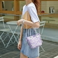 thumbnail image 2 of zttd fashion women pure color flowers crossbody bag zipper bag shoulder bag hand bag a, 2 of 7