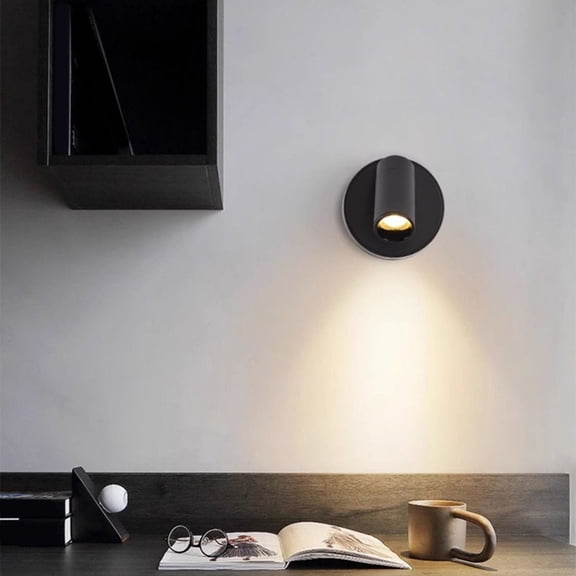 Rechargeable LED Spotlight Wireless Wall Light 360° Rotate Dimmable Uplighting for Artwork Painting Picture Display Ceiling Light with Touch Control Battery Powered