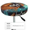 thumbnail image 4 of Gukieu Cartoon Pumpkin Skull Print Round Chair Cover, Dust-proof and Non-slip Bar Chair Protective Cover, Suitable for Bars, Restaurants, Offices-14 inch, 4 of 7
