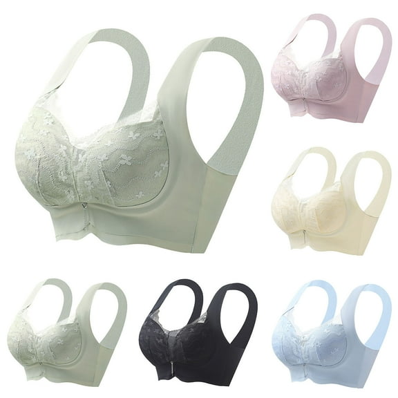 No Buckle Gathered Bra Lace Solid Color Seamless Women’s Supportive Bra for Comfort & Style, Ideal for Daily Wear and Exercise Beige,L