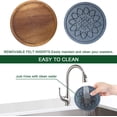 thumbnail image 7 of 5 Pack Coasters for Drinks Absorbent, Coasters for Coffee Table with Holder, Non-Slip, Non-Stick, Suit for Kinds of Cups 4.3 inch Gray, 7 of 7