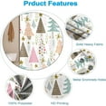 thumbnail image 5 of Christmas Decor Shower Curtain for Bathroom 72x72inches Christmas Trees Shower Curtain Set with Hooks Pink Green Watercolor X-mas Trees Waterproof Fabric Shower Curtain, 5 of 6