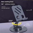 thumbnail image 2 of Adjustable Phone Stand, Foldable 360° Rotating Holder for iPhone, Tablet – Sturdy ABS + Aluminum Alloy,Purple,Gray, 2 of 3