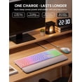 thumbnail image 5 of Wireless Keyboard and Mouse Combo, Rechargeable RGB Backlit with Light Up Letters, for Mac, Windows, PC & Laptop, Pastel Pink, 5 of 8