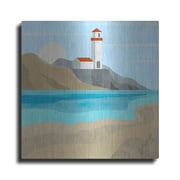 Luxe Metal Art 'East End Lighthouse' by Andrea Haase, Metal Wall At, 24"x24"