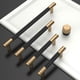 thumbnail image 2 of 2 piezas de manijas para gabinetes de cocina, manijas para muebles de aleación de oro negro de 128 mm con tornillos, para escritorios, cajones, alacenas, alacena UK0026, 2 of 5