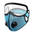 thumbnail image 2 of Face Mask Full Face Protective Face Mask with Polycarbonate Eye Breathable Mesh for Cycling Running Woodworking Sky Blue 1 Pack, 2 of 3