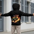 thumbnail image 7 of Uourmeti Fire Flame Tractor American Flag Lightweight Zip Up Hoodie for Boys Girls Long Sleeve with Pockets Comfy Casual Fall Outerwear ​​Size 12-14​​, 7 of 7