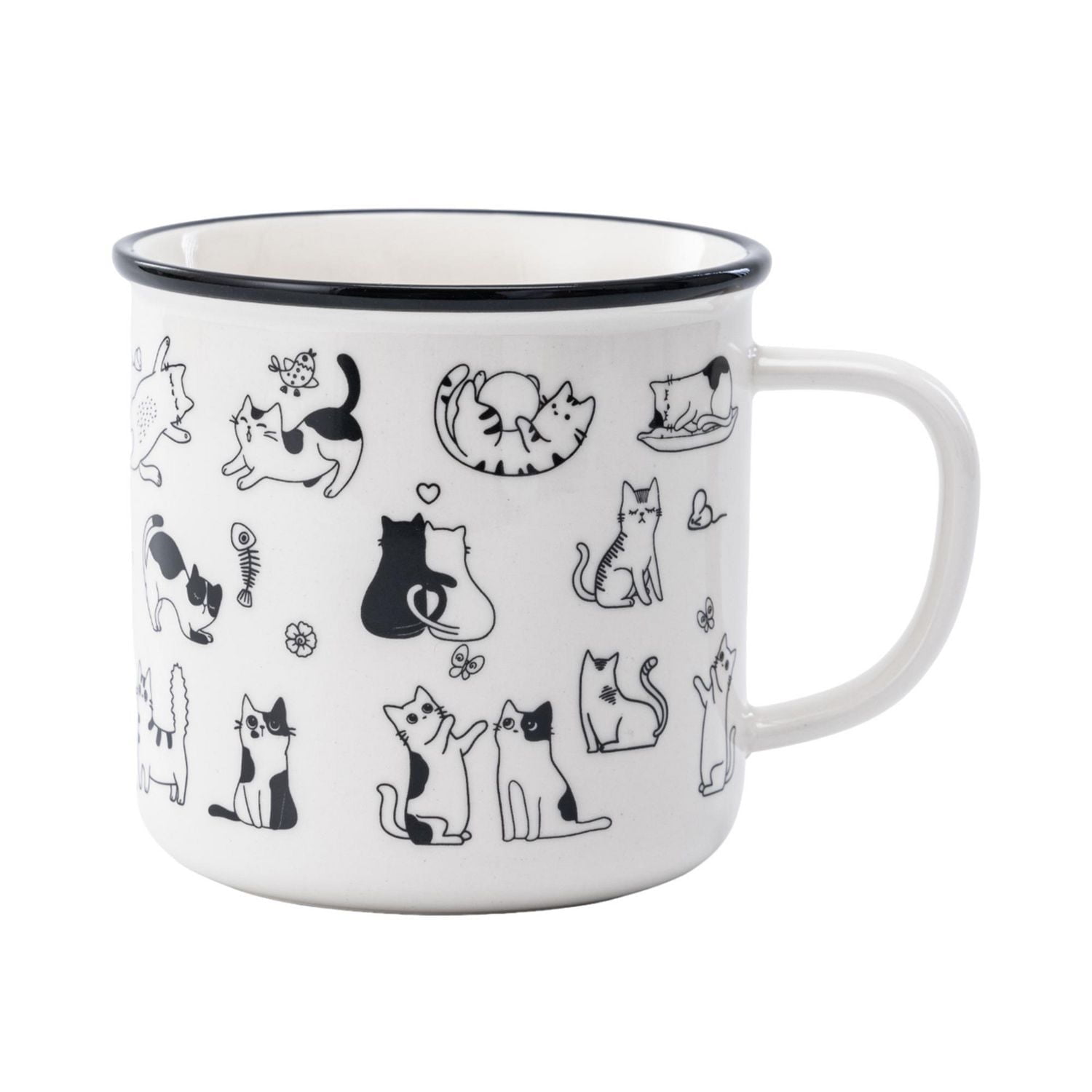 Mainstays Tasse en céramique pour chats, 20,96 oz, 1 Pièce Tasse, céramique
